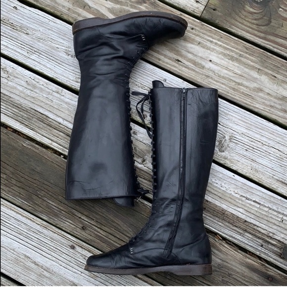 Barney’s New York tall black zip 39 combat boots - Picture 7 of 7